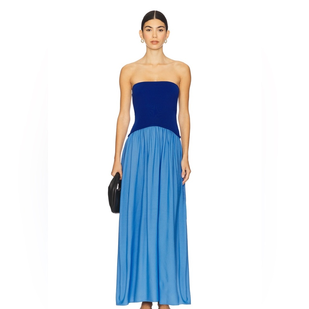 Solid and Striped Strapless Soglio Dress